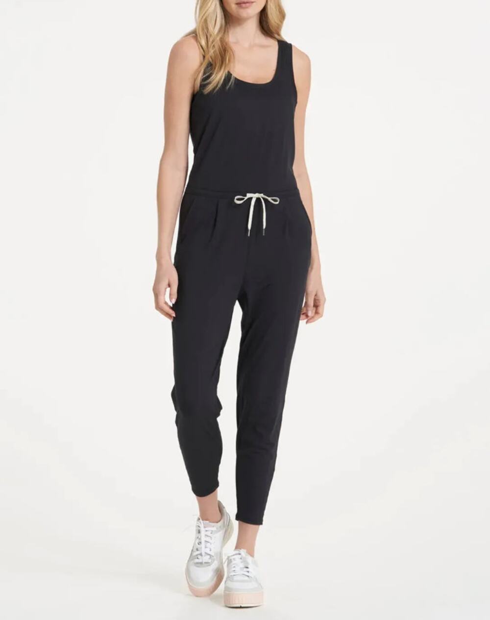 Vuori Charcoal Heather Lux Tank Jumpsuit (S)